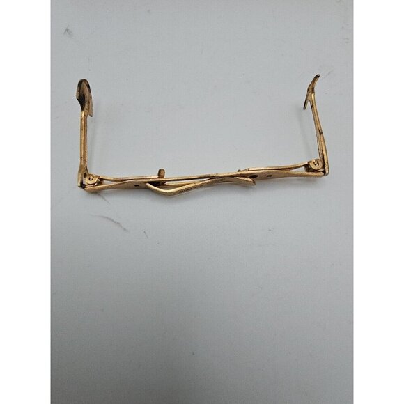 PICK & SHOVEL TIE BAR / CLASP ~ VINTAGE ANSON GOLD TONE TIE BAR PICK & SHOVEL - Picture 5 of 6